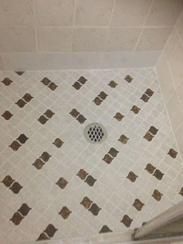 After: clean, renewed grout.