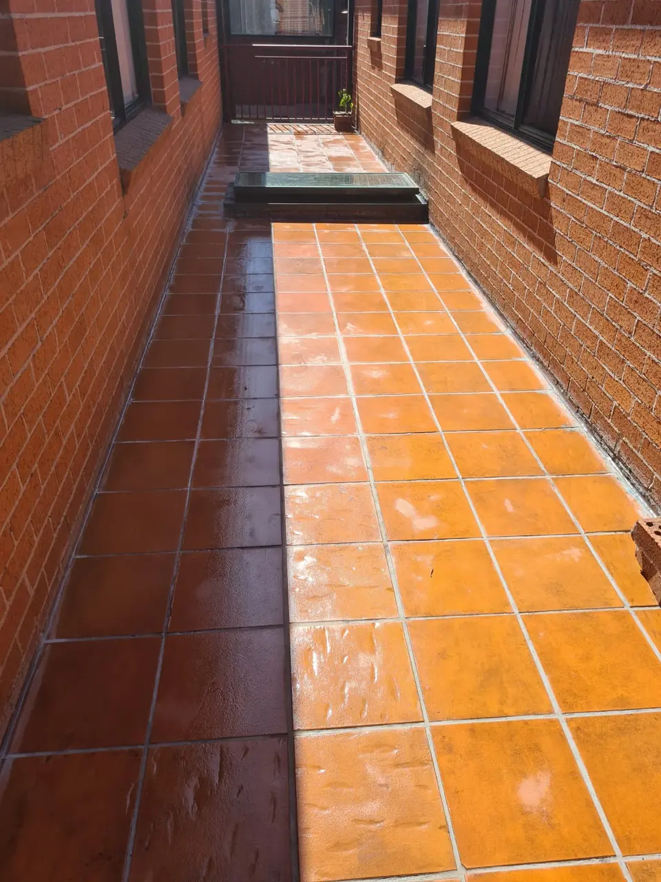 After: the path cleaned and regrouted.